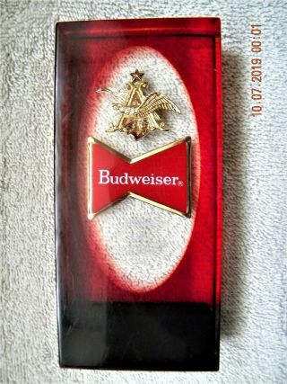 Vintage Bar Budweiser Bud Lucite Beer Tap Keg Handle Man Cave Decor