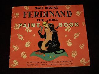 Ferdinand The Bull Paint Book Walt Disney Enterprises Hyperion 1938 Whitman 645