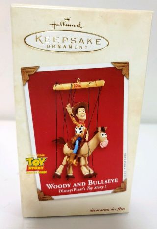 Hallmark Toy Story 2 Woody And Bullseye Keepsake Ornament 2002
