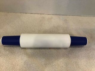 Small Size Tupperware Rolling Pin Blue And White 4974