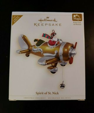 Hallmark 2006 Spirit Of St.  Nick Santa Plane Colorway Gold Repaint Limited Nib