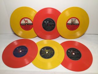 6 Vintage Walt Disney Mickey Mouse Club 45rpm Records Lady And The Tramp