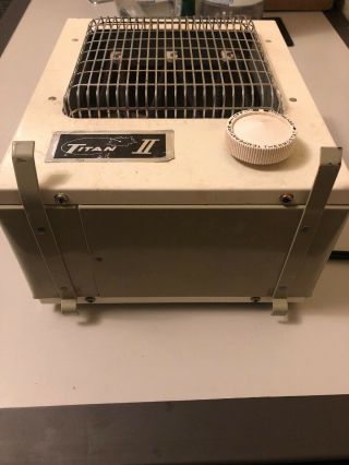 Vintage Titan II Space Heater,  Model T112A,  White & Green,  1250 W 120 V 50 - 60 HZ 3