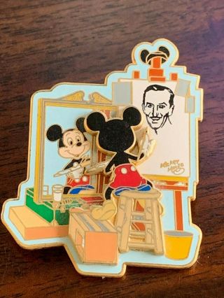 Disney Norman Rockwell Spoof Mickey Self Portrait 3 - D Pin - Pins