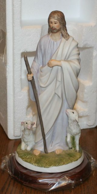 Jesus The Shepherd Masterpiece Porcelain Figurine By Home Interior; 1992