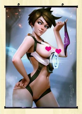 Anime Poster Wall Scroll Overwatch Sexy Girl Hero Online Game Home 40 60cm