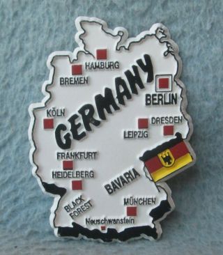 Cities Of Germany Map Rubber Magnet Souvenir Travel Refrigerator