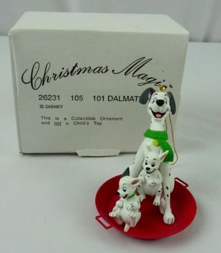 Disney 101 Dalmatians Christmas Magic Ornament Grolier 105