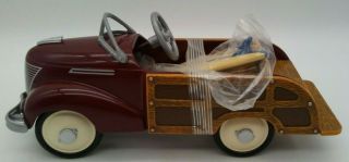 Hallmark Kiddie Car Classics 1939 Ford Woody Station Wagon Pedal Car & Surfboard