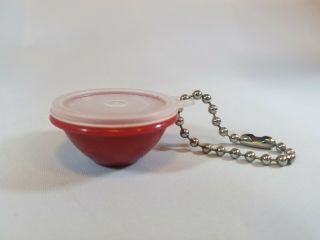 Vintage Tupperware Keychain Tiny Wonderlier Bowl Red