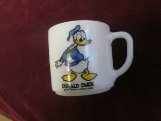 Vintage Disney Donald Duck Federal Glass Cup 2