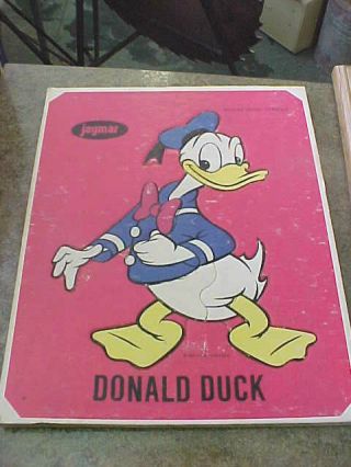 Ft2 Donald Duck Vintage Donald Duck 10 Piece Puzzle - Jaymar 501 1970 