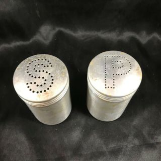 Vintage Aluminum Camping Retro Kitchen Salt And Pepper Shakers