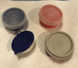 Tupperware Set of 5 SMIDGETS Mini Bowl 1oz Dips Candy Pills Red 2