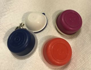 Tupperware Set of 5 SMIDGETS Mini Bowl 1oz Dips Candy Pills Red 3