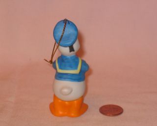 Vintage Disney Donald Duck Ceramic Christmas Ornament; Made In Japan 3
