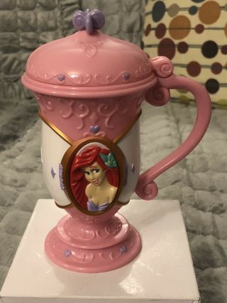 Disney On Ice Pink Princess Ariel 7” Lidded Plastic Cup Mug