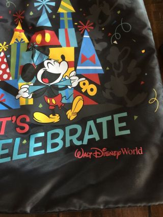 Disney Parks Mickey Mouse Let ' s Celebrate (90 Years) Cinch Bag Backpack 2019 2