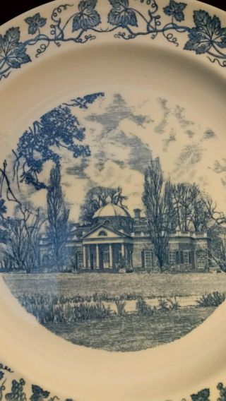 Monticello Home of Thomas Jefferson Plate - Wedgwood 2
