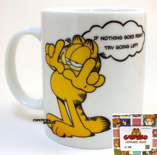 Garfield Ceramic Coffee Mug Cup In Gift Box Comic 80s Nothing Right 14oz/400ml