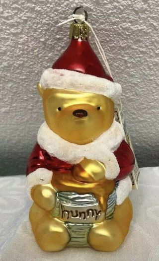 1997 Classic Winnie Pooh Germany Glass Ornament Midwest Cannon Falls With Tag
