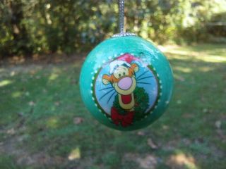 Disney Winnie The Pooh Tigger Christmas Tree Round Bulb Ball Ornament 1.  5 "