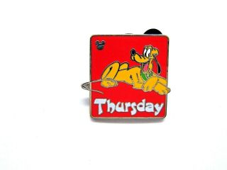 Disney Pin Hidden Mickey Pluto Days Of The Week - Thursday Authentic [97232]