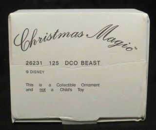 Disney Christmas Ornament Beast 26231 125 Made by Grolier China 3