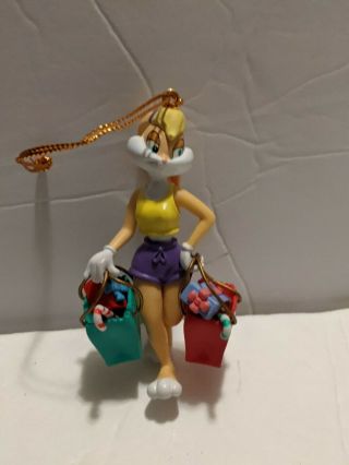 Looney Tunes Space Jam Lola Bunny Shopping Ornament IOB and packaging 2