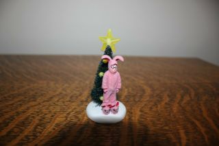 Dept 56 A Christmas Story Pink Nightmare Bunny Suit Ralphie 3 " T