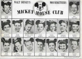 Vintage Mickey Mouse Club Lobby Card Post Card 7 " X 5 "