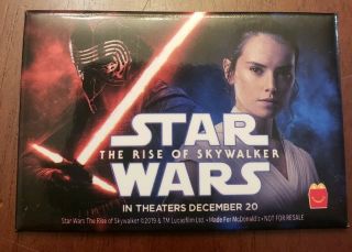 Disney Star Wars The Rise Of Skywalker Movie Button Badge Pin Mcdonald 