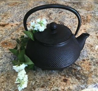 Cast Iron Tea Pot Steamer Fireplace Black Vintage Wood Stove Iron Cast Kettle