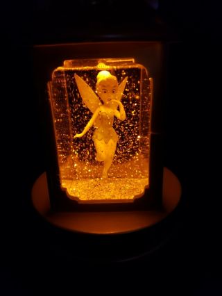 Disney Tinker Bell Illuminating Lantern Snow Globe - Rare