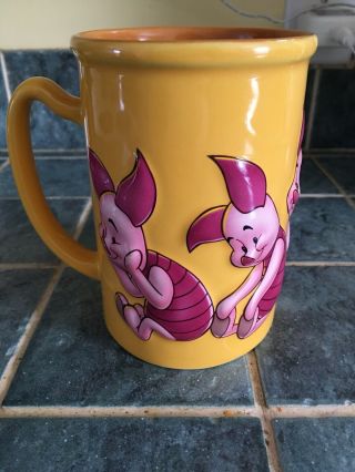 Piglet 3d Large Yellow Coffee Tea Mug Cup 5” Disney Store Winnie The Pooh