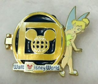 Walt Disney World Retro Logo Tinker Bell Walt Photo Hinged 3d Pin