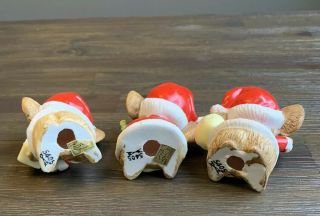 Vintage Homco Christmas Santa Mice Set 3 Porcelain Figurines Home Interiors 5405 3