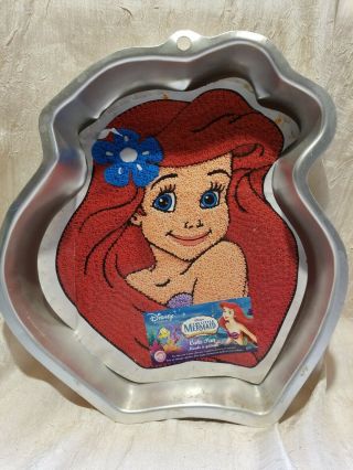 Vintage Wilton Disney The Little Mermaid Cake Pan With Insert 2105 - 4355