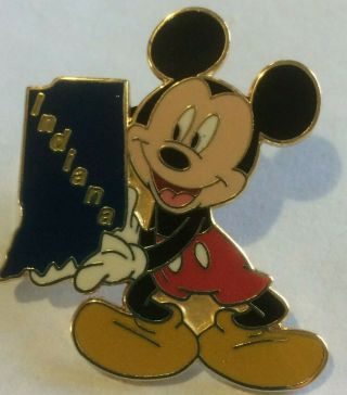 Mickey Indiana State Character Pin 12 Months Of Magic Disney W