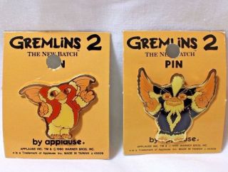 Vtg Set Gremlins 2 Movie Pins Gizmo Mogwai Gremlin Movie Pin 1990 Warner Bros