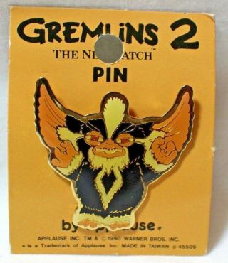 Vtg Set Gremlins 2 Movie Pins Gizmo Mogwai Gremlin Movie Pin 1990 Warner Bros 3