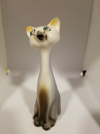 Vintage Siamese Cat Salt Or Pepper Shaker Single 6 " Ceramic Japan