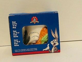 Looney Tunes BUGS BUNNY 3D Ceramic CHARACTER Collectable MUG 1998 16 oz 3