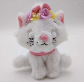 The Aristocats Marie Cat Plush Keychain Pink Flower Valentine Disney Store Japan