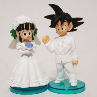 2019 Dragon Ball Z Dbz Son Goku/gokou & Chichi Figure Toys Wedding Cake Topper