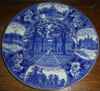 Vintage Staffordshire Christopher Wren Building William & Mary College Plate Po2