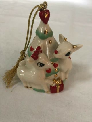 Lenox Rudolph " The Red Nosed Reindeer " And Clarice Christmas Ornament China Euc