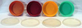 4 Vintage Tupperware Little Wonder Storage Bowls 1286 With Lids 215