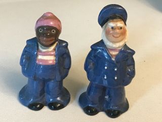 Vintage Captain Hand Painted Salt And Pepper Shakers Set Grimes California