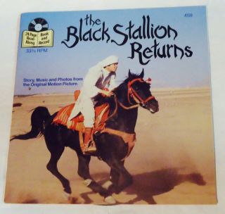Disneyland Read - Along Book & Record 33 Rpm " The Black Stallion Returns " 1983